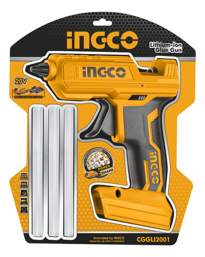 Pistola Silicona Inalamb.20v S/ Bateria S/cargador Ingco
