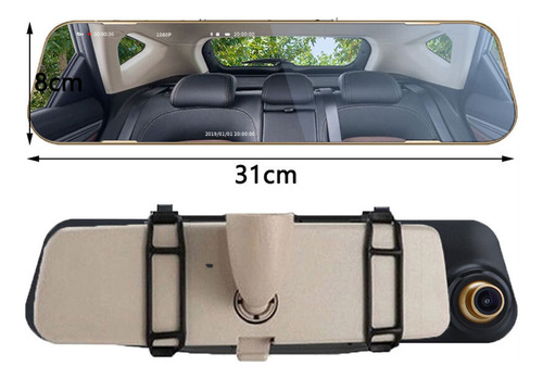 Cámara Dvr Dual Lente Cámara De Coche Retrovisor Grabador