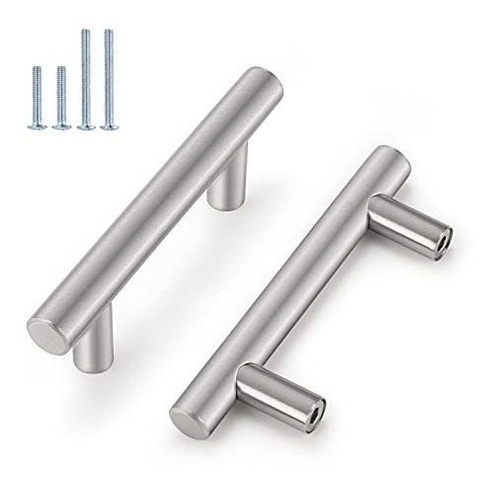 Tiradores De Mueble 100mm (64mm E/agujeros) Niquel X 10u