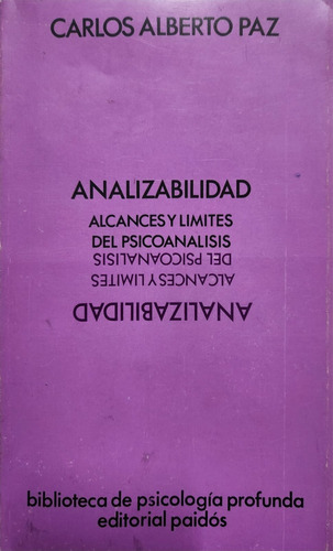 Analizabilidad Carlos Alberto Paz