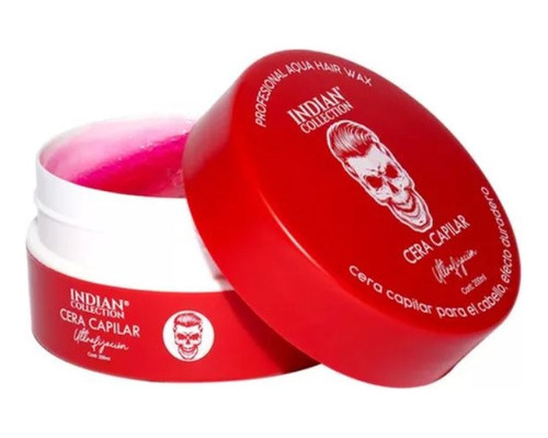 Cera Gel Fijador Para Barba Pelo Pomada Capilar Rojo