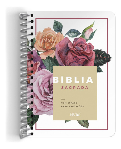 Bíblia Anote NVI Grande - Capa espiral floral, de Sbi. Geo-Gráfica e Editora Ltda em português, 2020