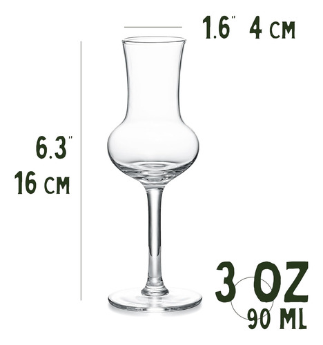 Crystal Grappa Y Vasos Cordiales | Juego De 6 | Pequeñ...
