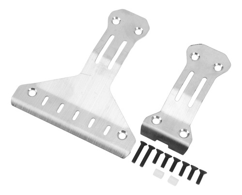 Cuerpo Delantero Y Trasero Plateado Rc Chassis Armor De Acer