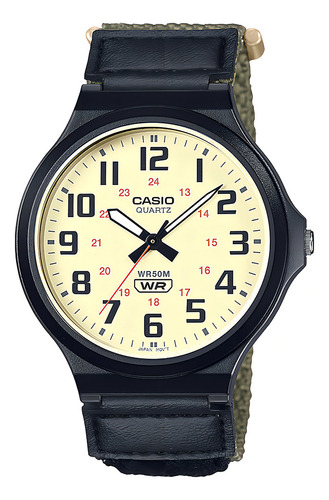 Reloj Casio Mw-240b-3b Resina Juvenil Negro