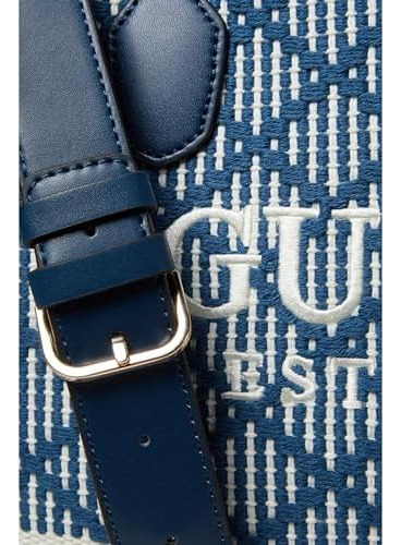 Guess Bolso Tote Con Doble Compartimento Silvana, Azul