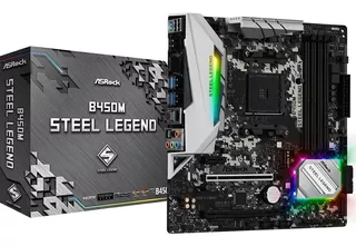 Board Asrock B450m Steel Legend - Motherboard Amd Ryzen Apus