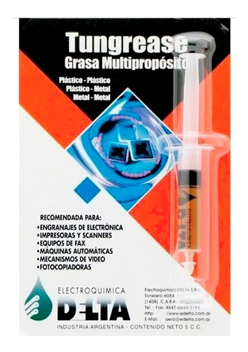 Tungrease Grasa En Jeringa Multipropósito 5cc Delta