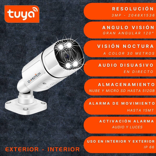 Imagen 6 de 9 de Cámara Vigilancia Wifi Inteligente Ultra Hd, Audio Y Alarma