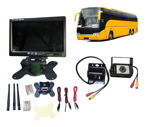 Kit 2 Cámaras Inalambrica, Pantalla  7' Camión Buses 12v 24v