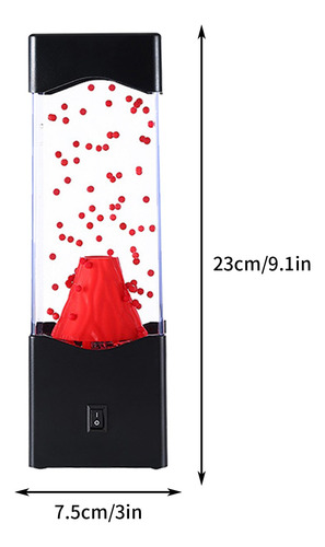 Lámpara Volcan Con Luz Nocturna F, Alimentada Por Usb O Pila