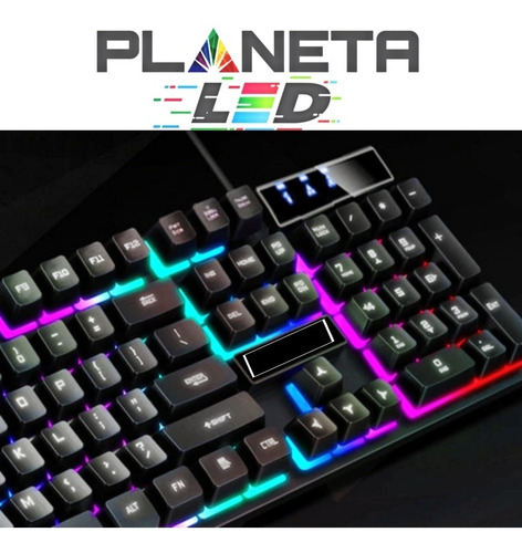 Imagen 3 de 3 de Combo Teclado Y Mouse Rgb Gamer /usb Multicolores Yelandar