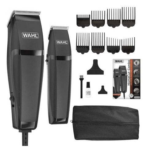 Máquina Wahl Homecut Combo Cortes Precisos Incluye 14 Piezas Color Negro