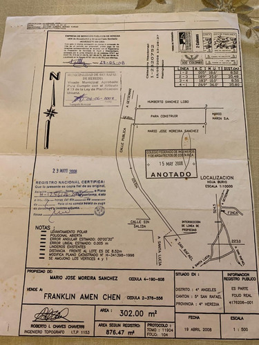 Imagen 10 de 13 de Lote Plano 302 M2 En Los Ángeles De San Rafael, Sobre Calle Principal
