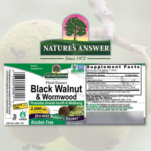Wormwood Black Walnut Ajenjo Nuez Negra Extracto Líquido