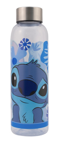 Botella De Agua Transparente C/tapa Disney Stitch 600 Ml
