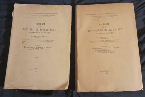 Ricardo Levene Historia De La Provincia De Buenos Aires 2 T 