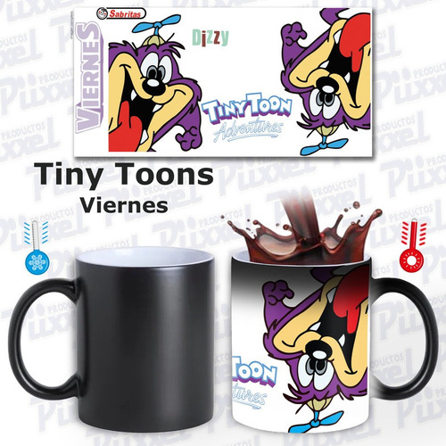 Taza Mágica Modelo Tiny Toons Viernes Personalizable