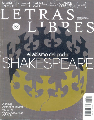 Revista Letras Libres Edición De Marzo De 2015