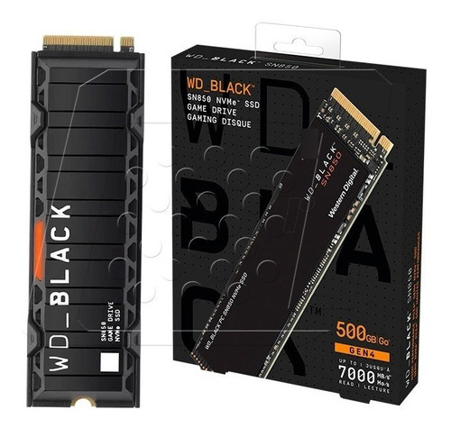 Disco Ssd Wd Black Sn850 M.2 Nvme 500gb Hotsink