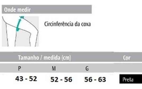 Imagem 2 de 2 de Coxal Elástico Preto (par) - Progne Sports