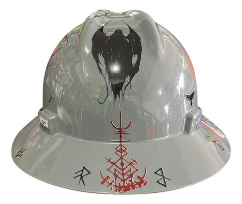 Casco De Seguridad Msa Diseño Impresion Uhd Uv 5100 Gris