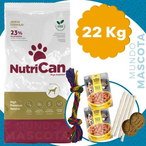 Alimento Perro Adulto Nutrican 22 Kg + Regalo + Envío