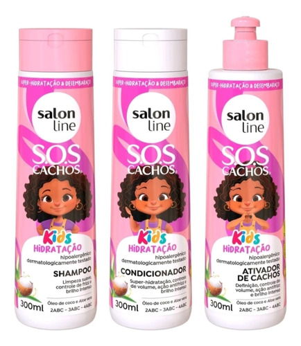 Kit Sos Kids Shampoo + Condicionador + Ativador De Cachos