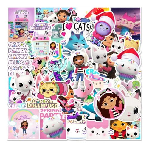 Set De 50 Stickers Gabbys Dollhouse Regalo Niños Diversion