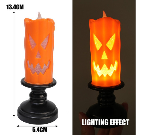 Lámpara Electrónica Sin Llama Con Velas Led De Halloween, 10