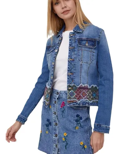 Desigual chamarra mezclilla hotsell