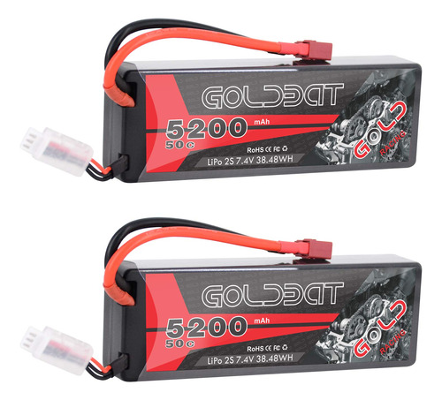 Goldbat Lipo Battery 5200mah 2s 50c 7.4v Rc - Carcasa Rigida