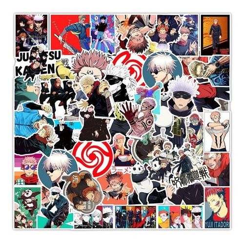 20 Uds. Stickers Jujutsu Kaisen (al Azar) (4-8 Cm)