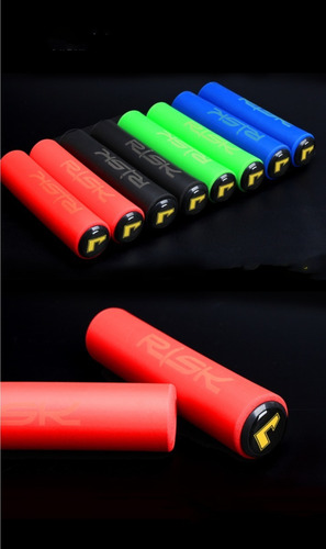 Imagen 4 de 6 de Puños De Silicon Espumado Para Bicicletas Marca Risk