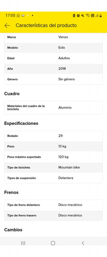 Bicicleta Venzo Rod 29!