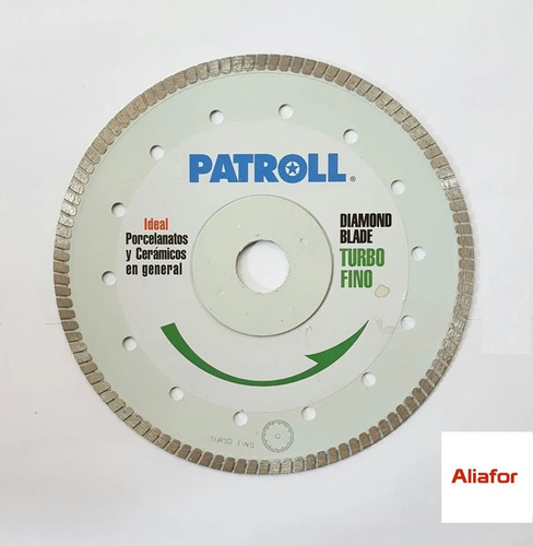Disco Diamantado Aliafor Patroll Turbo Fino Trf 4.5 115 Mm