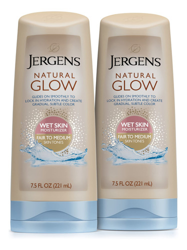 Jergens Natural Glow Wet Skin - Loción Corporal Autobronce.