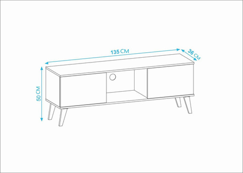 Mueble Rack de TV estilo Moderno y Minimalista color Cafe, Centro de Entretenimiento de Madera MDF
