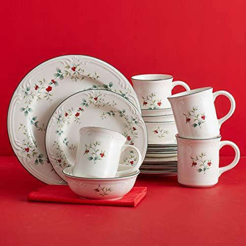 Conjunto De Louças Pfaltzgraff Winterberry Holiday De 16 Pe