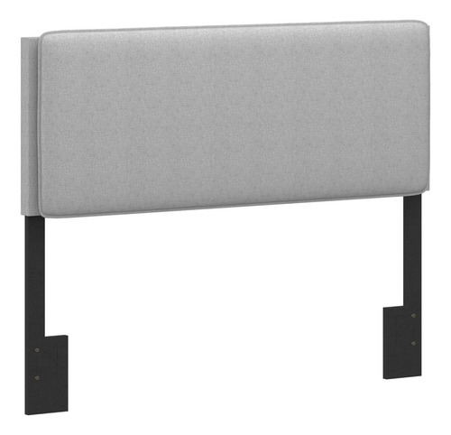 Cabecero Tapizado Ajustable Matrimonial Color Gris Claro