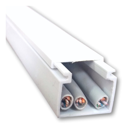 Canaleta Pvc Para Cable 20 Piezas 16x19mm X 1 Metro 1619 Color Blanco