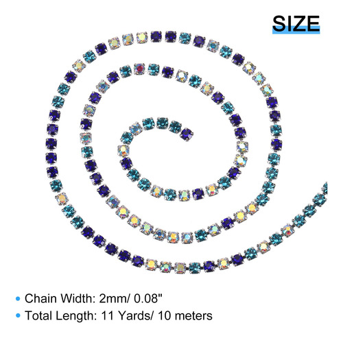 Uxcell Cadena De Diamantes De Imitación De Cristal De 10 Ya