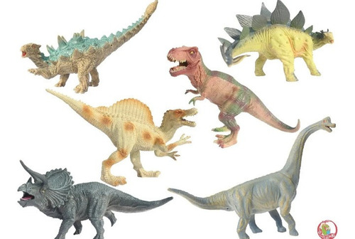 Set De 6 Dinosaurios Coleccion Realista 