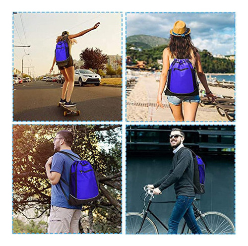 Lk 2024 Mochila Deportiva De Malla Con Cordón Bolsillos