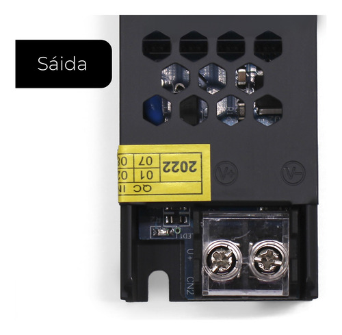 Kit 3 Fonte Chaveada 5a 60w 12v P/ Fita Led Som Capa Preta