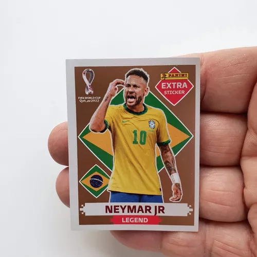 Figurinha Extra do Neymar Jr. Bronze Legend da Copa do Mundo do Qatar 2022  - Item de Coleção Original Panini