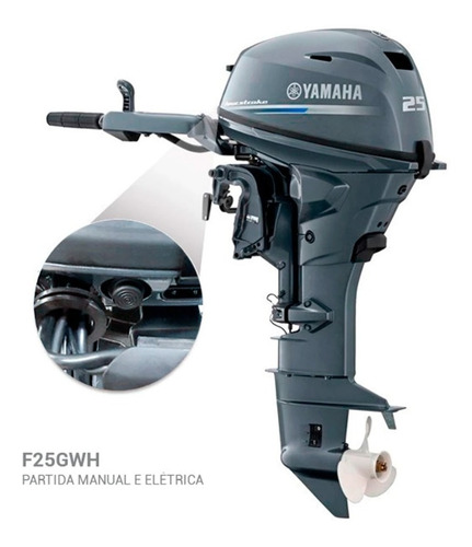 Imagem 13 de 15 de Motor Yamaha 25hp 4t Part El - Leia Anúncio - Pronta Entrega