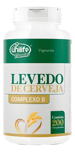 Levedo De Cerveja + Complexo B 450mg 200 Comp Unilife