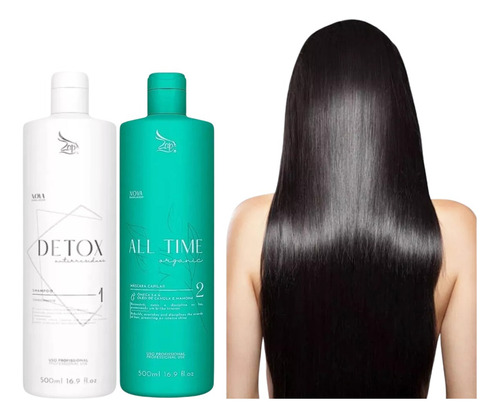 Kit C/2 Progressiva + Shampoo Zap Cosméticos All Time 500ml