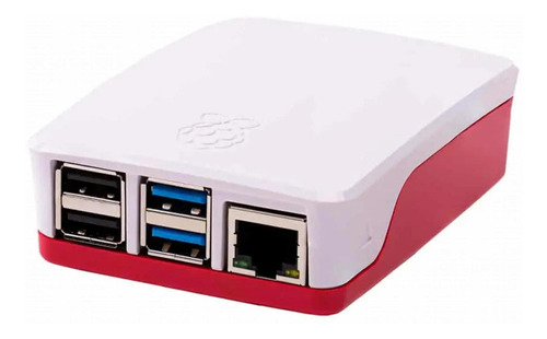Gabinete Carcasa Raspberry Pi 4 Oficial Blanco Rojo Abs M2